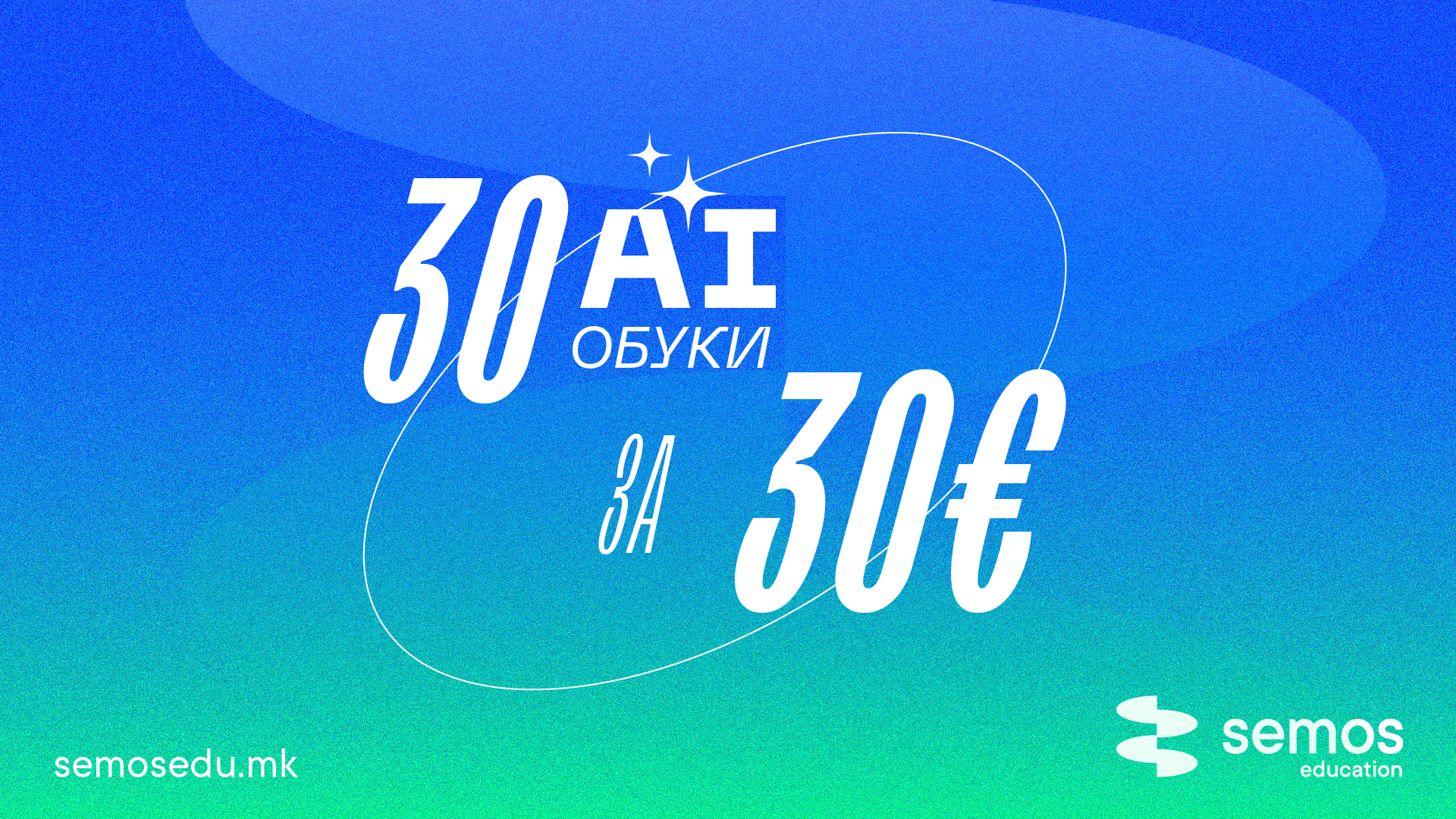 Зошто „30 AI обуки за 30 €“ е најдобриот прв чекор кон нови знаења или нова кариера?